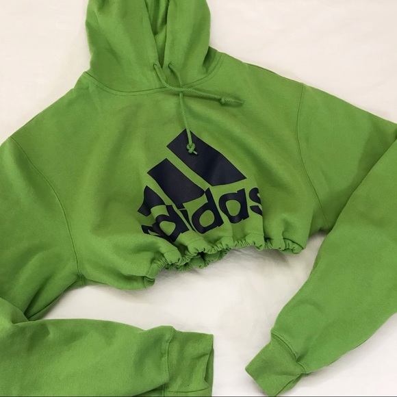 adidas drawstring crop sweatshirt